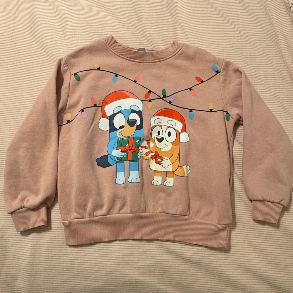 Good condition girls Bluey Christmas sweater
